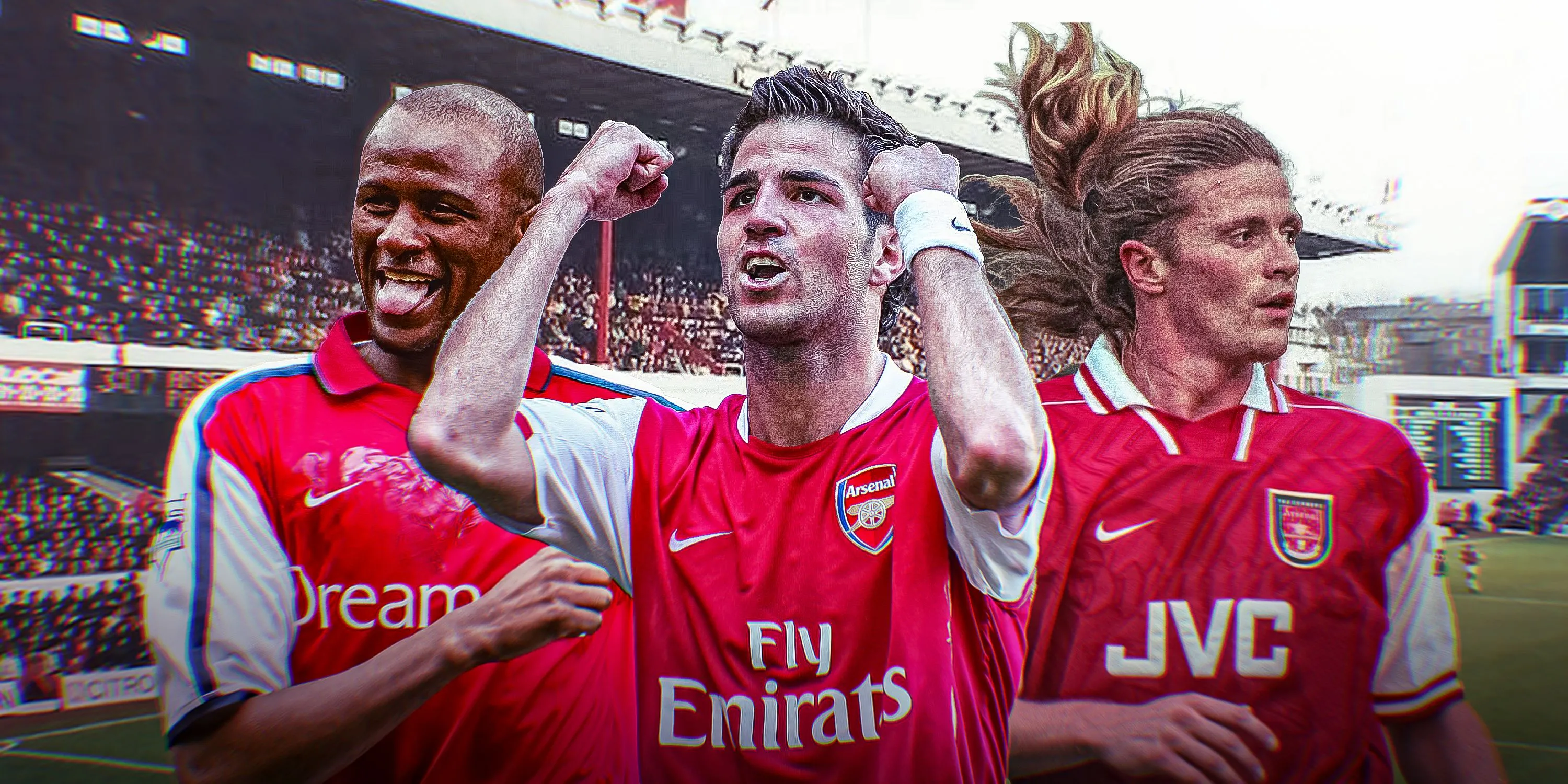 Những tiền vệ huyền thoại của Arsenal: Patrick Vieira, Cesc Fabregas và Emmanuel Petit