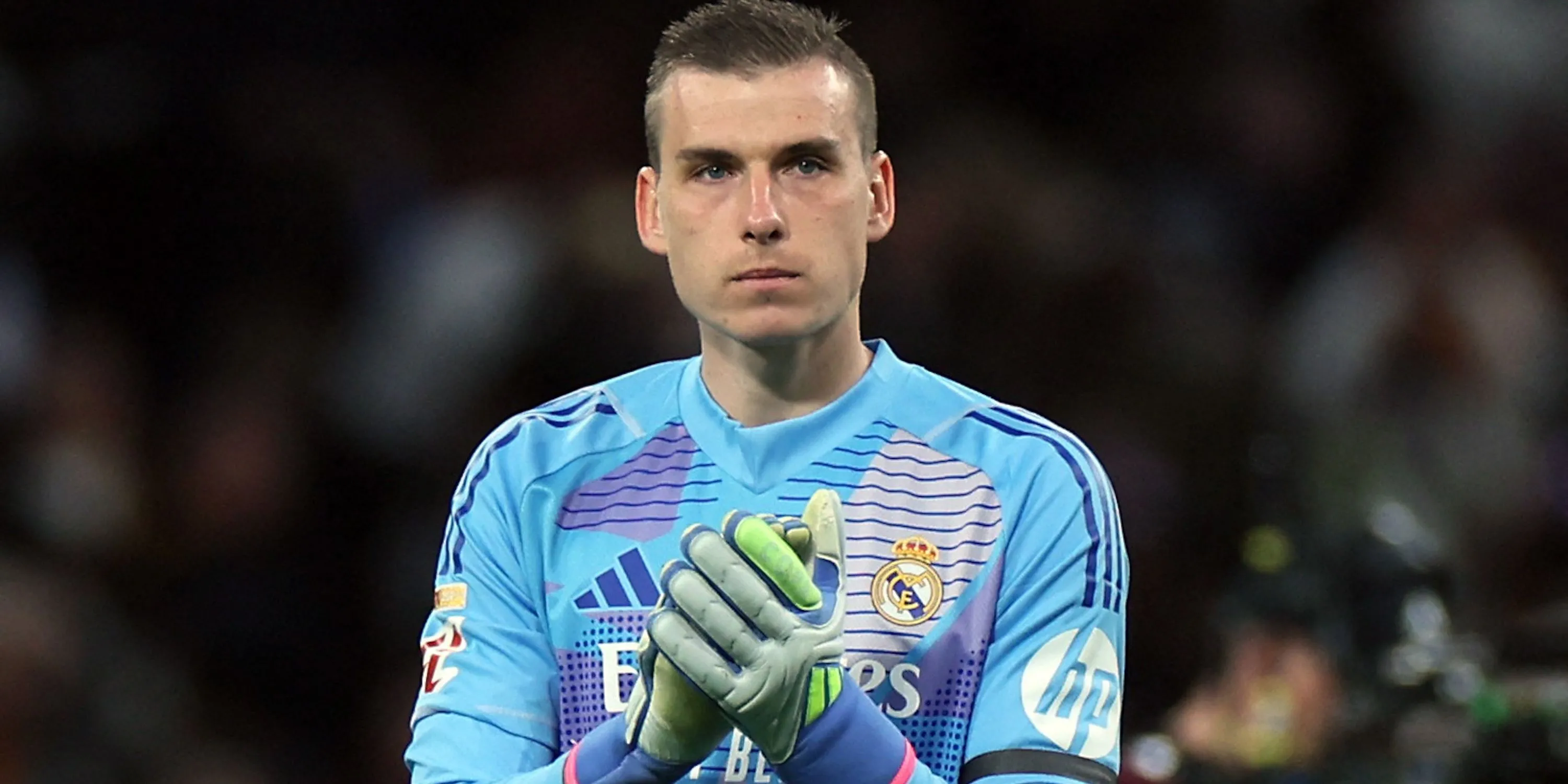 Thủ môn Andriy Lunin của Real Madrid trong trận đấu tại Champions League