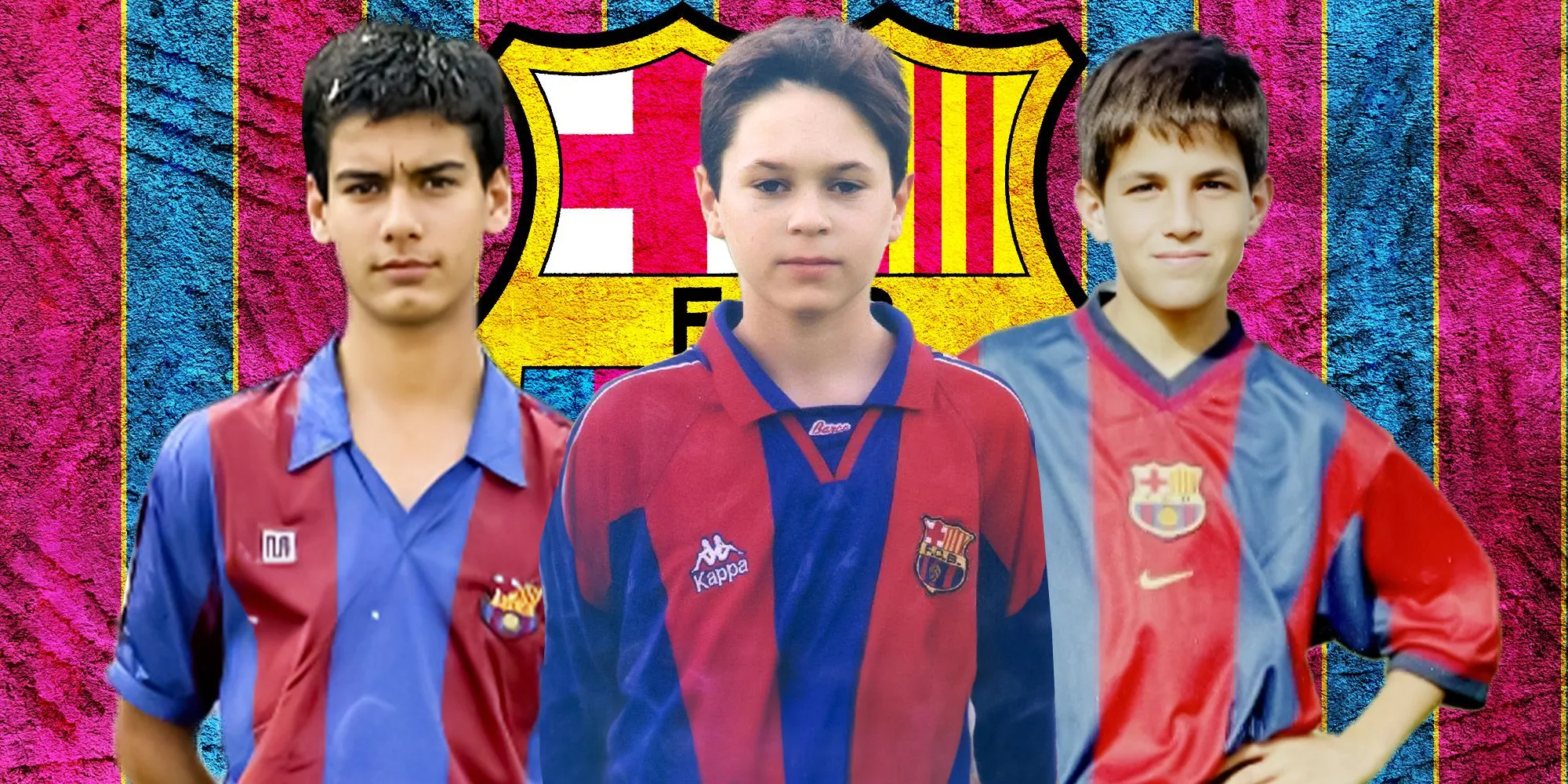Các cựu học viên nổi tiếng của La Masia Barcelona: Pep Guardiola, Andres Iniesta và Cesc Fabregas thời trẻ.