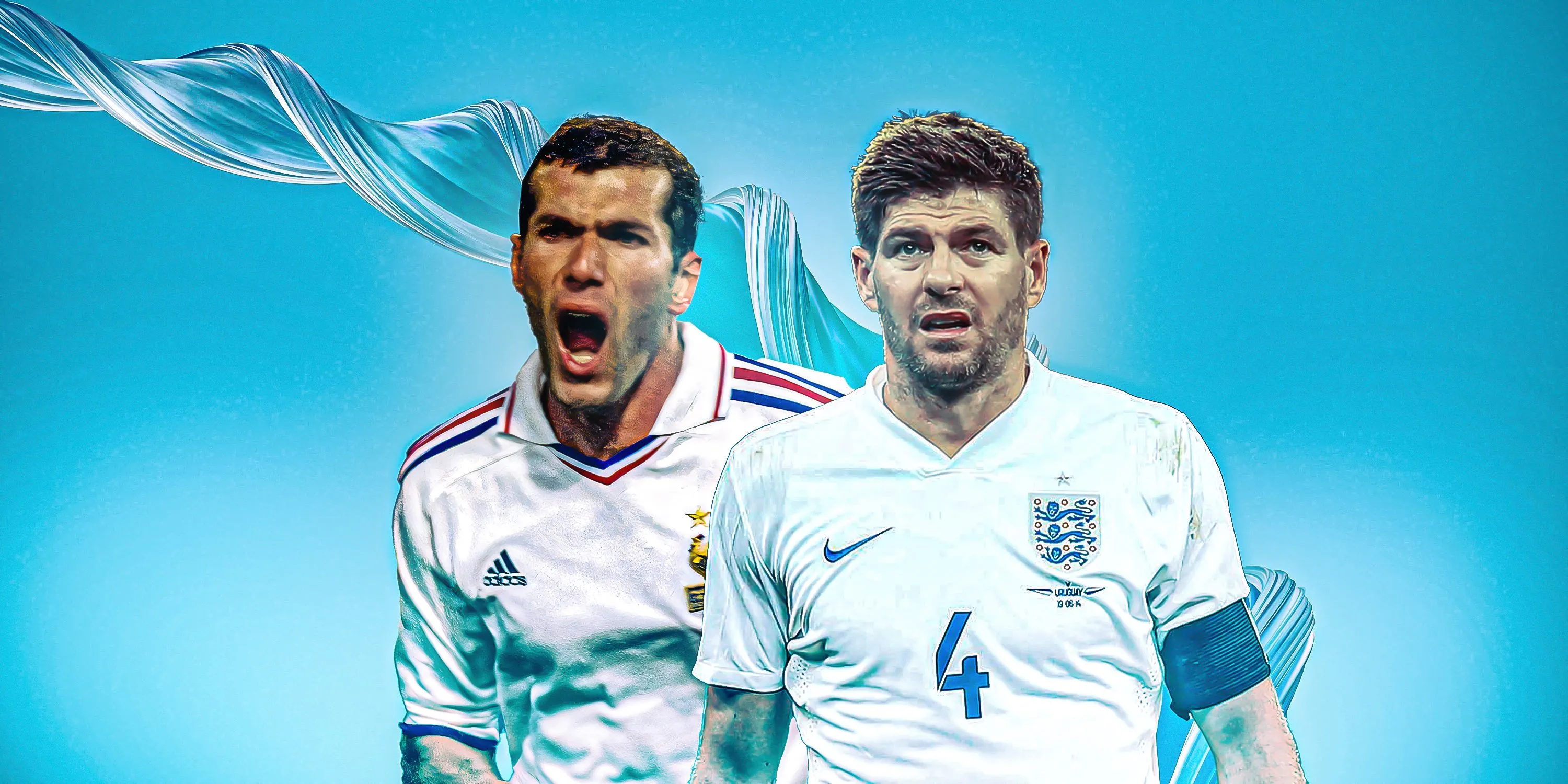 Hai huyền thoại Zinedine Zidane và Steven Gerrard