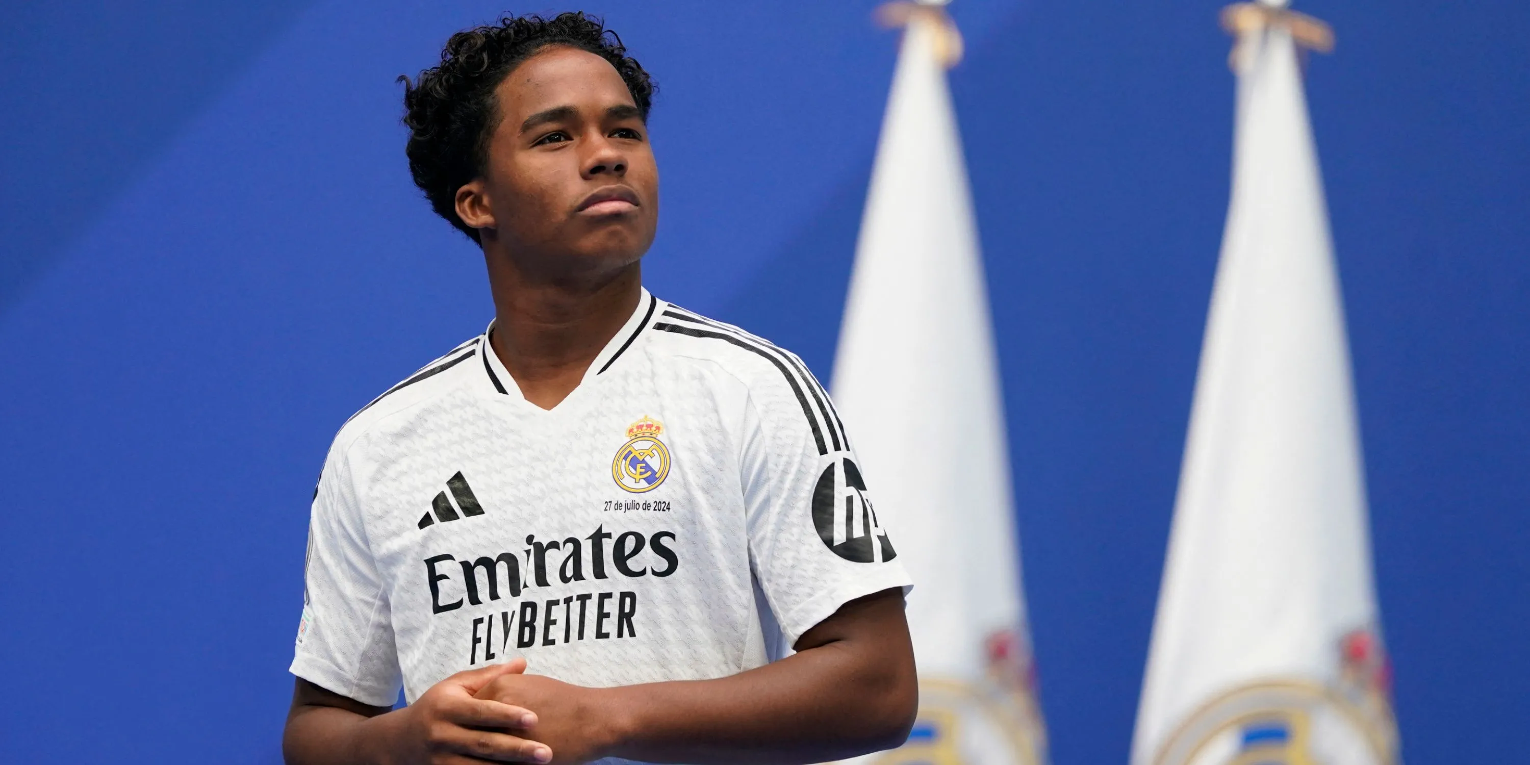 Tiền đạo Endrick trong buổi ra mắt Real Madrid