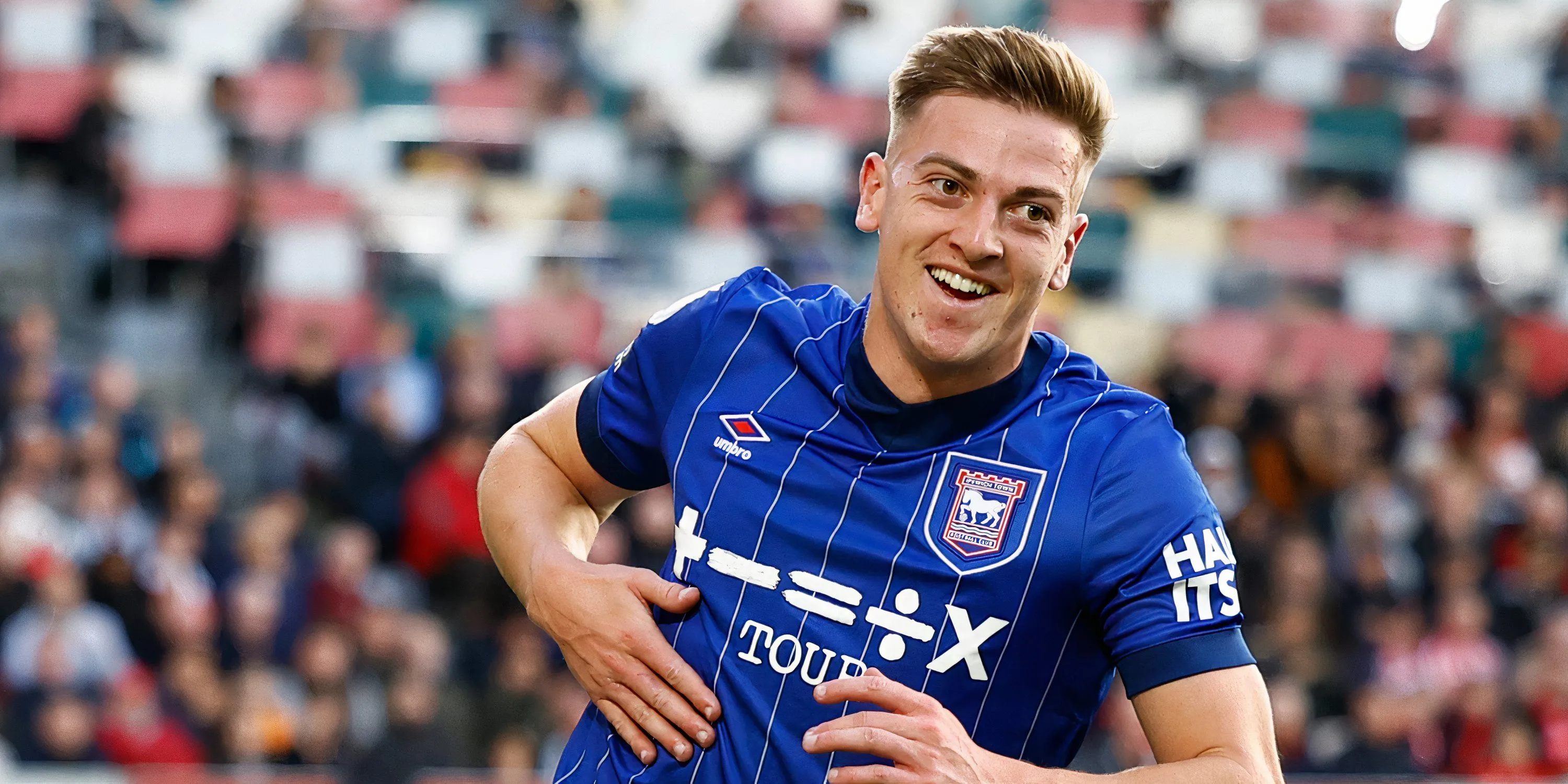 Tiền đạo trẻ Liam Delap, cầu thủ mới gia nhập Chelsea từ Ipswich Town.