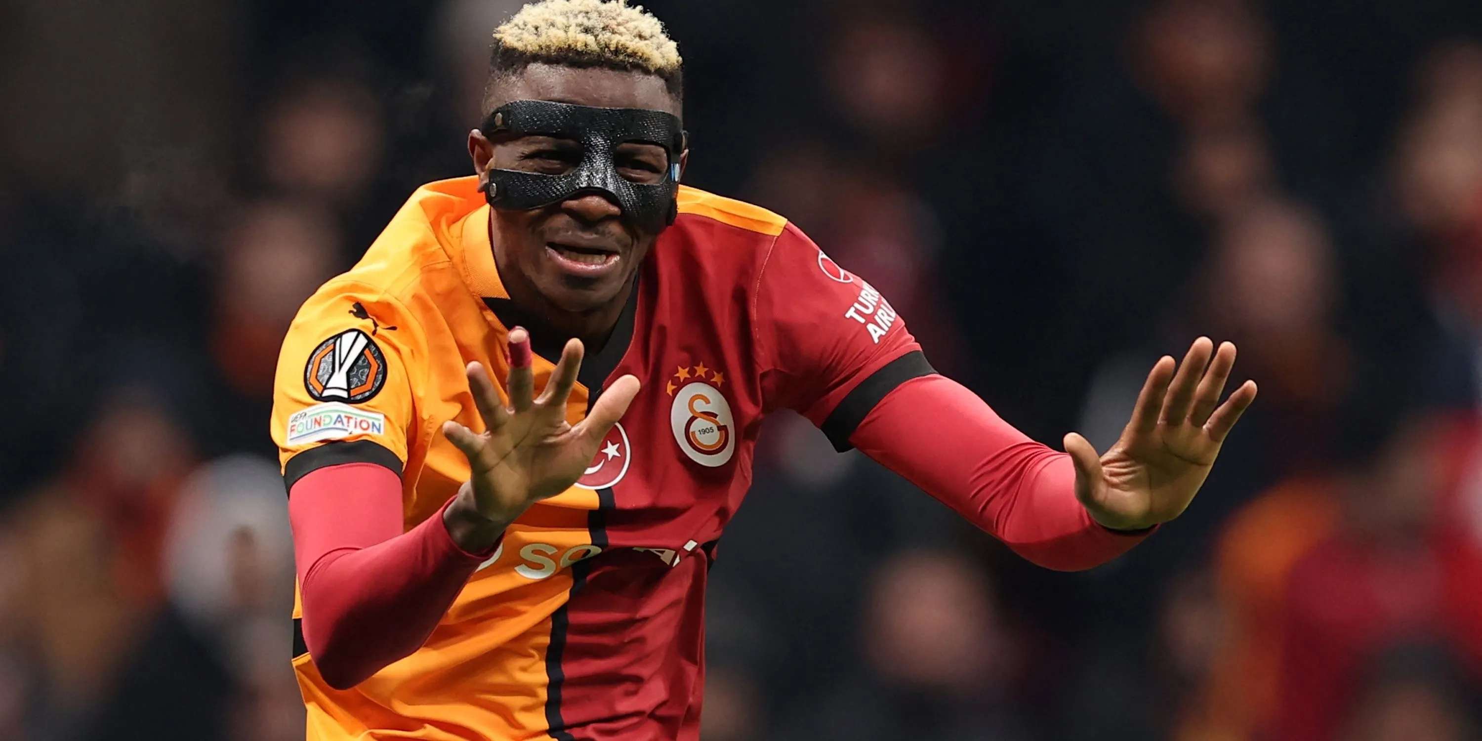 Victor Osimhen trong màu áo Galatasaray, nơi anh thi đấu theo dạng cho mượn mùa giải vừa qua