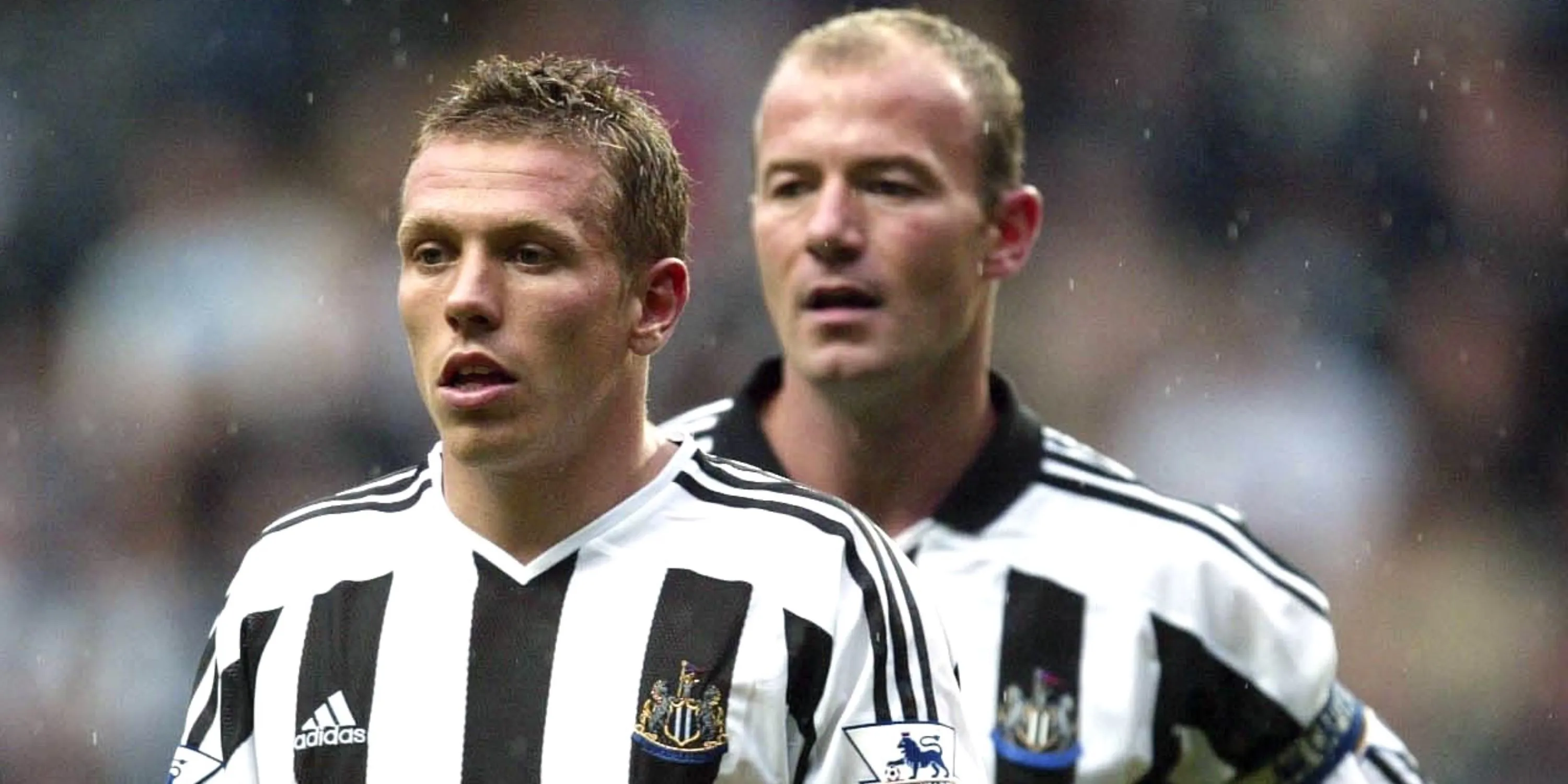 Craig Bellamy tại Newcastle United cùng Alan Shearer