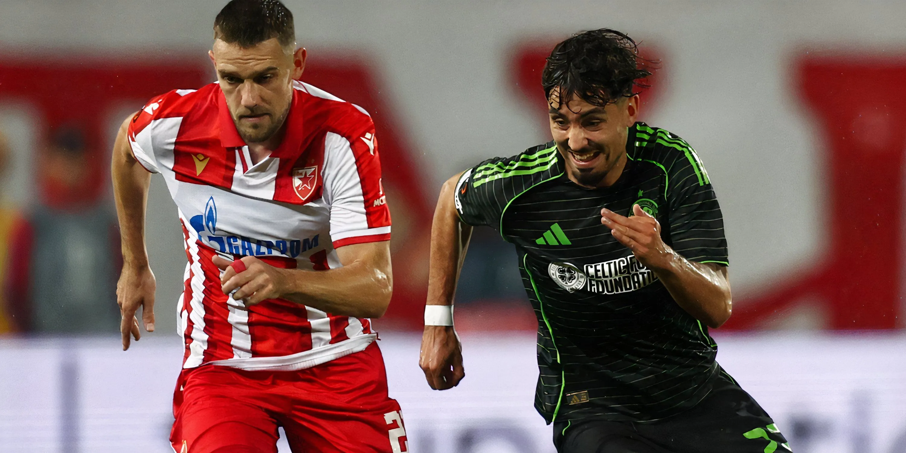 Sebastian Tounekti trong màu áo Celtic đối đầu với Braga